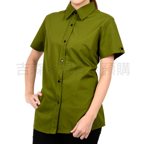 短袖襯衫(女版)-軍綠